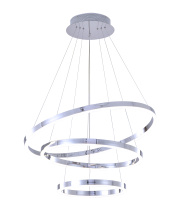 Bethel International OC18C31CH-4000K - Three Halo Ring Chrome Frame Led Ceiling Fixture